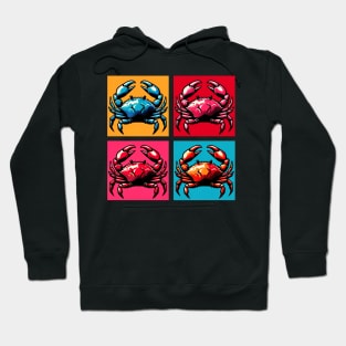 Pop Velvet Crab Art - Trendy Marine Life Hoodie